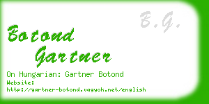 botond gartner business card